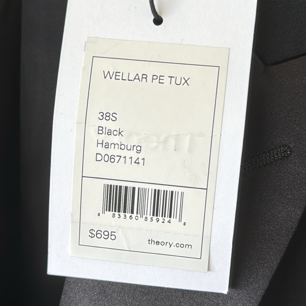 NWT Theory Men’s Tuxedo Jacket size 38 S - Picture 3 of 10